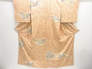 菊松竹梅鶴模様小紋着物